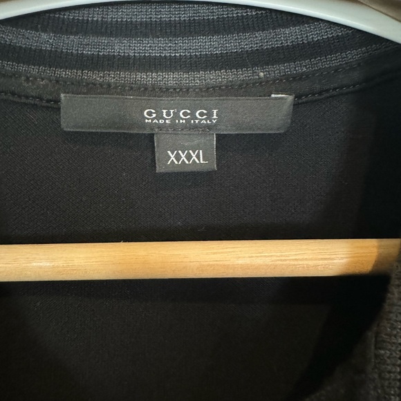 Gucci Classic Men's Polo Shirt Black Short Sleeve Made in Italy - Picture 3 of 4